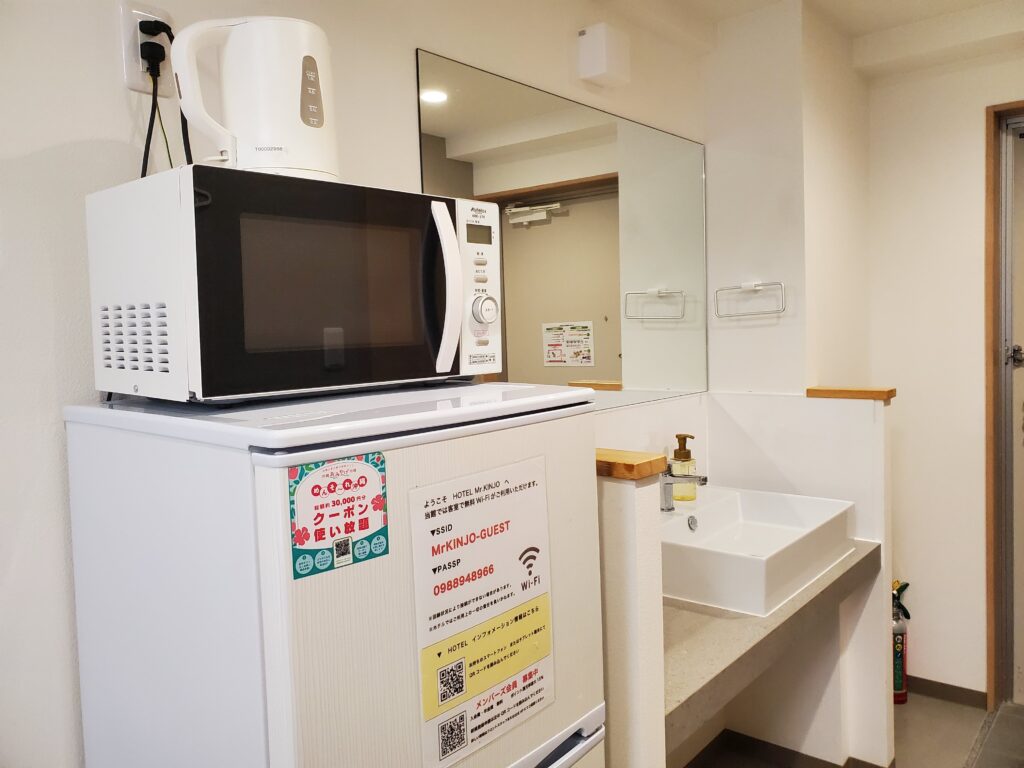 沖縄格安ホテルのキッチン