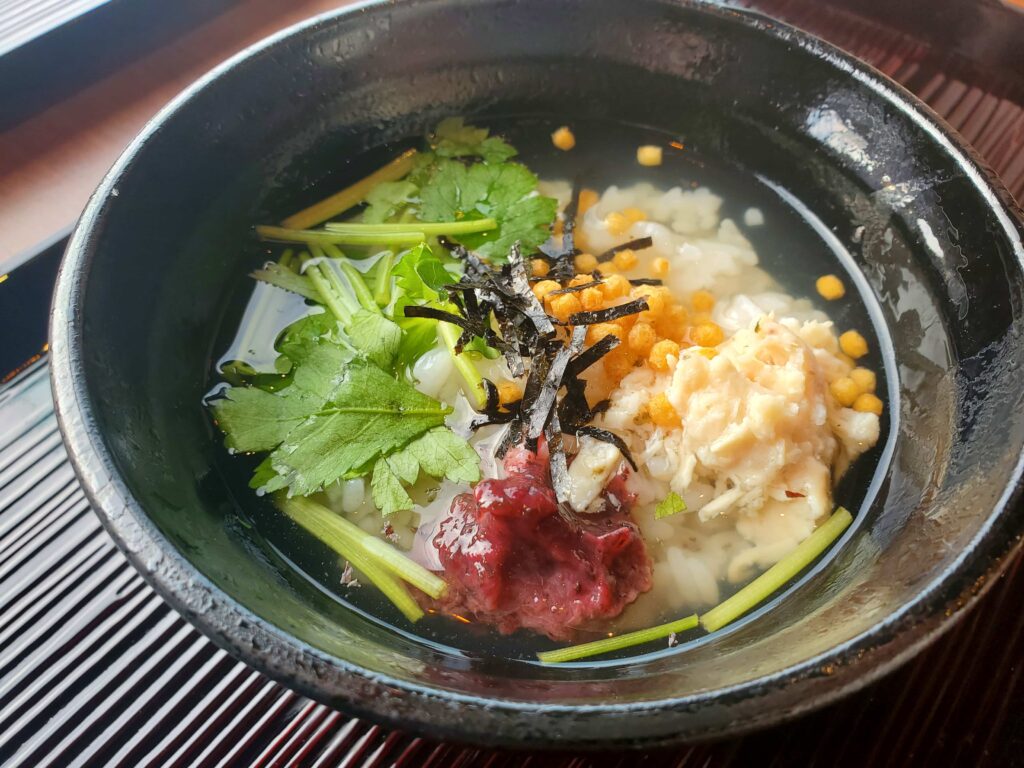 大江戸温泉物語Premium岩手花巻
朝食バイキングのお茶漬け