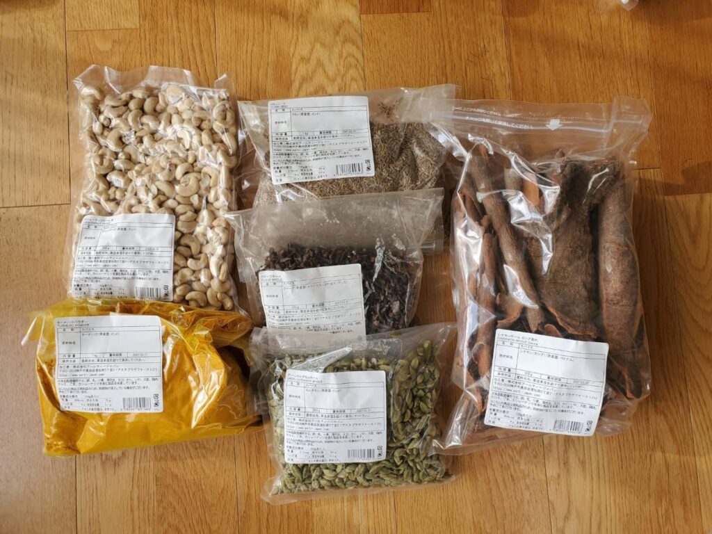 北インドカレーで使われるスパイス