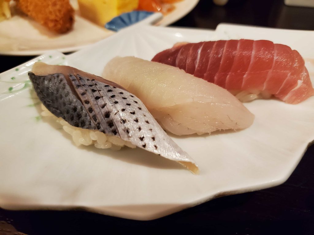 浄土ヶ浜パークホテルのディナー　お寿司